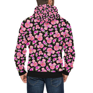 Proveedor directo de fábrica Color sólido Casual Hombres Sublimación Sudadera con capucha Poliéster/Algodón Estampado Transpirable Cremallera Sudaderas con capucha al por mayor - Product Image 2