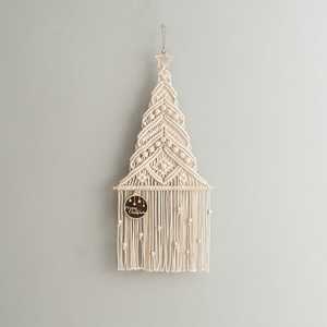 Tissé à la main macramé coton cordon noël pin arbre en bois 3 pièces/ensemble tenture murale arbre de noël pour la décoration de vacances de noël - Product Image 6