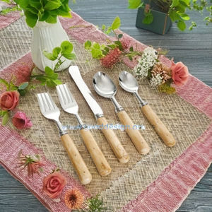 Ensemble de couverts de fête de luxe à poignée en os naturel pour la salle à manger ensemble de couverts en acier inoxydable pour les fêtes, ensemble de couverts en acier miroir - Product Image 5