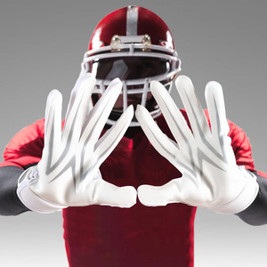 Prix de gros Gants receveurs de football américain personnalisés Gants d'entraînement de haute qualité avec protection complète de la paume - Product Image 2