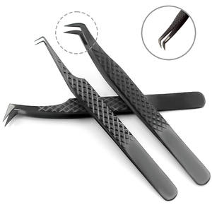 Pince à épiler d'extension de cils de volume professionnel nouveau Design couleur noire Style Hart pour le maquillage des cils - Product Image 4