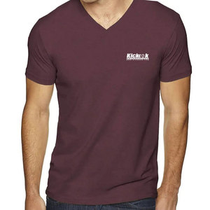 เสื้อยืดคอวีถักสไตล์คลาสสิกสำหรับผู้ชาย ผ้าฝ้าย 100% เนื้อผ้าบางเบา ระบายอากาศได้ดี สวมใส่สบายทุกวันในช่วงฤดูร้อน - Product Image 1