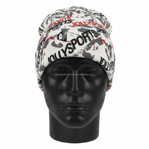 Bonnet en jersey de polyester et élasthanne de qualité supérieure pour homme, 180 GSM, tissu extensible doux, sublimation intégrale, logo personnalisé, bonnet jacquard - Product Image 1