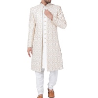 Sherwani Musim Dingin Tradisional Berkualitas Tinggi dengan Desain Logo Kustom Terbaik untuk Pria, Siap Pakai untuk Pernikahan & Pesta