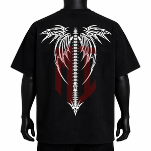 T-shirt pour homme, t-shirt graphique streetwear, coupe ample, manches courtes, tee-shirt urbain avec imprimé gothique, fabricant de mode OEM - Product Image 2