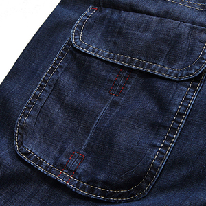 2024 คุณภาพสูงผู้ชายกระเป๋าสินค้ากางเกงขาสั้นล้างต่ําซิปและปุ่ม Contrasting ล้างสําหรับสั้น - Product Image 4