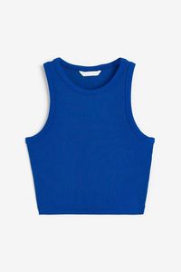 Customizable Women's Short Tank <b>Top</b> Knitted Tank <b>Top</b> for Sports Training & Yoga Sportswear - Product Image 2