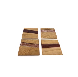 Ensemble de sous-verres en résine et bois pour tasses à café Dessous de verre en bois pour table - Product Image 5