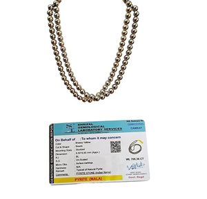 Fabricante de cuentas Mala anudadas de pirita dorada amarilla Natural collar de piedra de 8 mm - Product Image 3