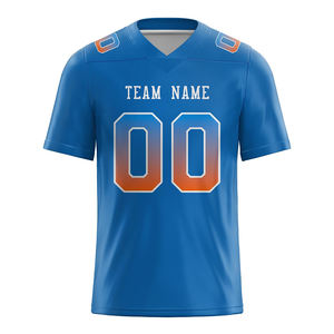 Maillots de football américain personnalisés 2025 à transfert thermique, respirants, à manches courtes, de qualité supérieure, hauts de sport, différentes tailles - Product Image 2