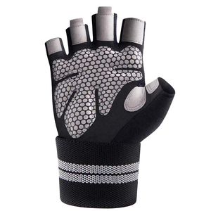 Weightlifting Exercise Logo Custom Acceptable Weightlifting Gloves <b>Half</b> Finger Anti <b>Slip</b> Breathable Fitness Gym Gloves - Product Image 2
