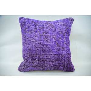 Motif Vintage Violet Laine Kantha Mosaïque Paisley Lambrissé Raisin Patchwork 20x20 Pouces Oreiller Tissé - Product Image 1