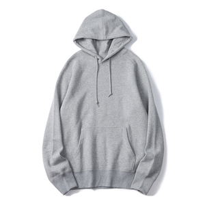 100% sudaderas con capucha de algodón de tela suave algodón grueso logotipo personalizado de gran tamaño Drop Shoulder Pullover hombres gimnasio Sudadera con capucha cuello redondo - Product Image 5