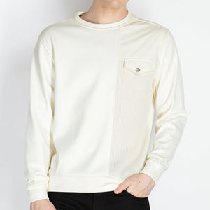 Sweat-shirts en molleton de coton pour hommes à col rond avec impression numérique et teinture unie |   Haute qualité à bas prix - Product Image 3