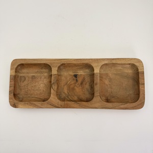 Plato de Servir de Estilo Moderno con Acabado Natural en Madera de Acacia para Mesa, Ideal para Bodas, Fiestas, Hogar y Restaurantes - Product Image 5