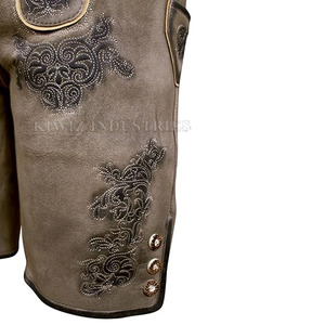 Venta en línea Pantalones cortos de último diseño Venta al por mayor Pantalones cortos de cuero bávaro de estilo único 2024 Pantalones cortos bávaros ligeros - Product Image 6