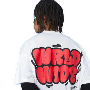 T-shirt en coton OEM Camiseta lourde T-shirt surdimensionné personnalisé 3D mousse soie impression hommes T-shirt sérigraphie Logo Tshirt pour homme - Product Image 2