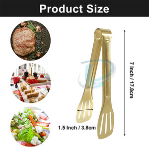 ที่คีบอาหารคุณภาพสูง ดีไซน์ล่าสุด ราคาขายส่ง ที่คีบอาหารชุบทอง - Product Image 3