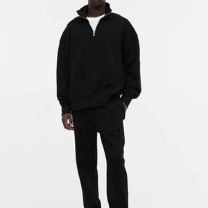 Nouvelle mode grande taille sweat-shirt pour hommes à manches longues demi-fermeture éclair sweats personnalisés en gros Hip Hop Street Wear pour l'hiver - Product Image 5