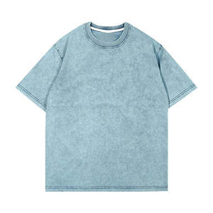 Acid เสื้อยืดผู้ชายทรงสี่เหลี่ยมคอกลมผ้า100% คอตตอนน้ำหนักเบาถักสไตล์สตรีทไซส์ใหญ่พิเศษออกแบบโลโก้ได้ตามต้องการ - Product Image 6