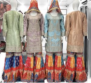 Estilo paquistaní Trabajo pesado Salwar Kameez Sarara Gharara Sharara Ropa de fiesta - Product Image 1