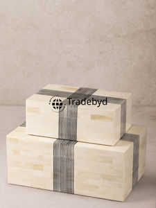 Caja de almacenamiento con incrustaciones de hueso y fregona artística, organizador de joyas hecho a mano, regalo elegante, diseño tradicional decorativo, Tradebyd - Product Image 2