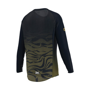T-shirt à manches longues compressif pour homme, course sur sentier, DUNE Gold - Product Image 2