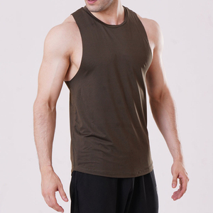 Camiseta sin mangas OEM personalizada Drop Armhole, ropa de gimnasio, chaleco muscular para fitness, entrenamiento, culturismo, camiseta sin mangas para hombre - Product Image 1