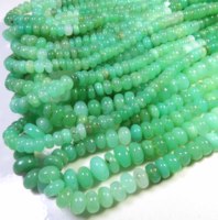 Perles de Chrysoprase Rondelles 6,5-7 mm Vert Teinté Naturel Lisse 14 pouces Fil de Perles Qualité Supérieure AU Jewelry Valley Pendentif