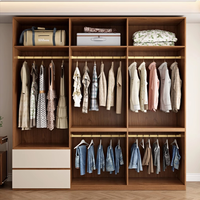 Armoire en bois moderne personnalisable avec bureau, coiffeuse et armoire de rangement pour chambre d'appartement