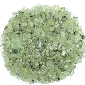 Son 2023 doğal taş cips prehnit kristal taş için özelleştirilmiş boyutları için cilalı yarı değerli ürünler aqgreen yeşil