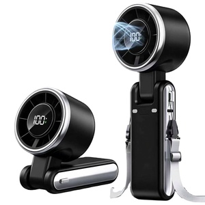 High Speed Brushless Motor Handheld Foldable Hd Display 13550Rpm <b>Usb</b>-C Rechargeable <b>Mini</b> <b>Fan</b> - Product Image 1