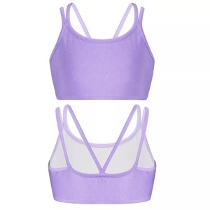 Rembourré grande taille filles léger sans couture respirant lavé U cou sport soutien-gorge dos nageur vêtements de sport sous-vêtements de couleur unie - Product Image 3