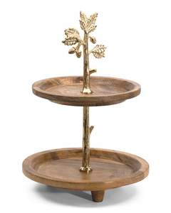 Présentoir à gâteau rond en verre à deux niveaux Plateau à dessert Plateau à cupcakes Présentoir de service de fruits Métal doré Centre de table de mariage à plusieurs niveaux - Product Image 4