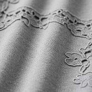 เสื้อยืดคอกลมทอแบบเป็นมิตรกับสิ่งแวดล้อม ตกแต่งด้วยลูกไม้ เนื้อผ้านุ่ม ระบายอากาศได้ดี สวมใส่สบายๆ ในชีวิตประจำวัน แฟชั่นสำหรับผู้หญิง - Product Image 3