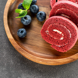 จานไม้ จานกลมสำหรับอาหารค่ำ ขนาด 6 นิ้ว ถาดเสิร์ฟไม้กระถินเทศ จานไม้สำหรับตกแต่งบ้าน ใส่อาหาร สลัด เค้ก - Product Image 2