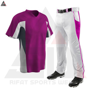Uniforme de Béisbol Personalizado Transpirable 100% Poliéster Más Vendido al por Mayor, Conjuntos Unisex para Adultos de Alta Calidad con Impresión por Transferencia de Calor - Product Image 4