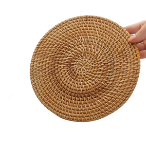 Plaque de rotin durable paille tissée plateau de service rond tapis de décoration écologique vente en gros vietnam meilleure qualité matériaux naturels c - Product Image 5