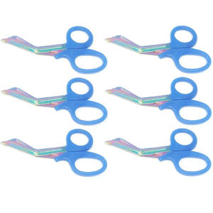 Blue Utility EMT Shears Rainbow Coating Vendaje Paramédico Enfermera Suministros 7,25" - Product Image 2