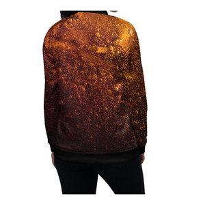 Chaqueta de satén universitaria personalizada para mujer, chaqueta de satén bordada, bombardero Reversible de alta calidad al por mayor - Product Image 4