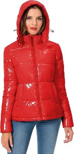 Veste d'hiver tissée respirante à capuche pour femmes Veste matelassée à fermeture éclair complète Manteau court à bulles Exportateur de confiance Qualité du fournisseur - Product Image 3