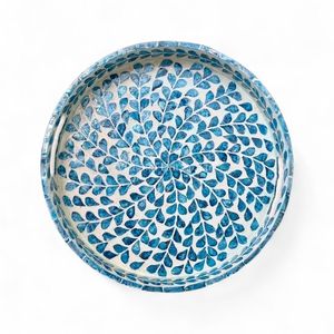 Plateau en nacre fait à la main, plateau de service décoratif, incrustation de coquillages, écologique, pour la maison, la cuisine, la table - Product Image 2