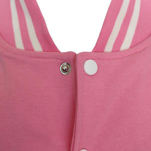 Vestes universitaires personnalisées pour hommes OEM, rose rouge, laine tissée, bombardier d'hiver, baseball, appliqué, tissu léger, chenille, nouveau - Product Image 3