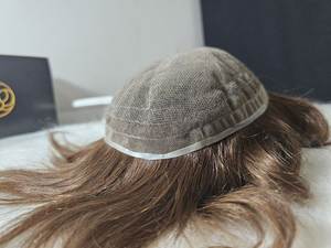 100% pelucas de cabello humano para hombres Frontal de encaje de alta calidad y varios estilos Ajuste cómodo hecho a medida en Bangladesh - Product Image 4