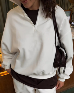 Ensemble de sport mode hiver 2025 pour femme – Sweat-shirt à manches longues avec col à revers et fermeture éclair, pantalon taille élastique – Ensemble 2 pièces coupe-vent pour activités sportives - Product Image 3