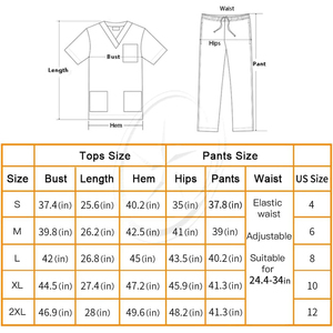 Conjunto de exfoliante elástico sólido para mujer, de bolsillo con cuello en V Top, verano, uniforme médico transpirable, pantalones para correr, trajes de enfermería - Product Image 6