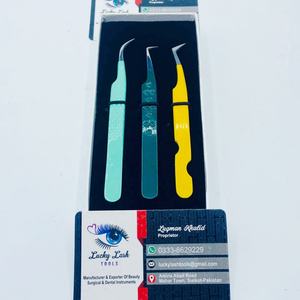 แหนบต่อขนตา Lucky Lash Tools ทำจากสแตนเลส ปลายเรียบ สำหรับต่อขนตาแบบวอลุ่ม ความแม่นยำสูง สำหรับใช้ในร้านเสริมสวย ความยาว 10 มม. ใช้งานได้ยาวนาน - Product Image 6