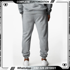 ชุดเซ็ตเสื้อฮู้ดดี้ผ้าฟลีซระบายอากาศสำหรับฤดูหนาวแบบสั่งทำสำหรับผู้ชายขายส่ง และชุดวอร์มกีฬาแบบจ็อกเกอร์ - Product Image 5