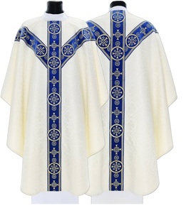 Vestimenta bordada de iglesia de alta calidad casulla barata personalizada Vintage sacerdote hombres vestimentas - Product Image 2