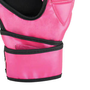 ถุงมือ MMA สำหรับผู้ชาย ออกแบบเอง สำหรับฤดูหนาว คุณภาพสูง หนัง PU 8 ออนซ์ สีชมพู สไตล์วินเทจ หนังแท้ - Product Image 4